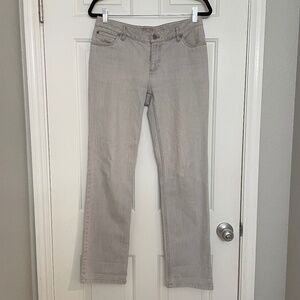 J. Jill Light Gray/White Wash Boot Cut Soft Denim Jeans In 98% Cotton/2% Spandex